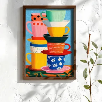 Tablou decorativ, NAL012-70, MDF, Lemn masiv, Multicolor imagine
