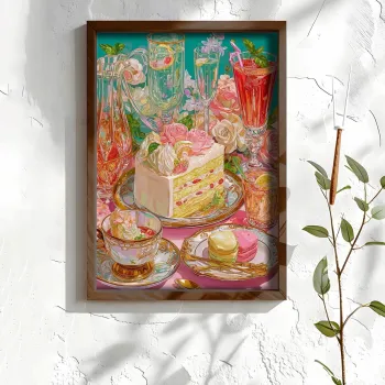 Tablou decorativ, NAL020-46, MDF, Lemn masiv, Multicolor imagine