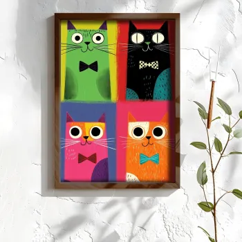 Tablou decorativ, NAL022-70, MDF, Lemn masiv, Multicolor imagine