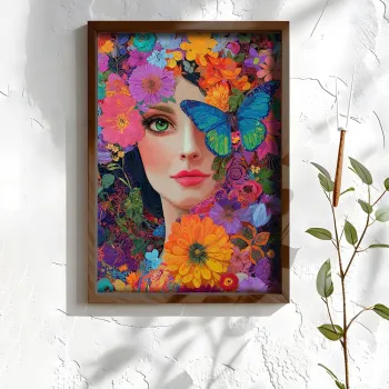 Tablou decorativ, NAL023-46, MDF, Lemn masiv, Multicolor imagine