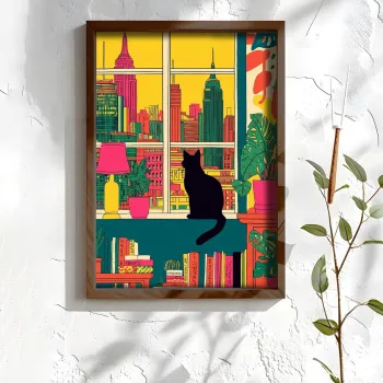 Tablou decorativ, NAL027-70, MDF, Lemn masiv, Multicolor imagine