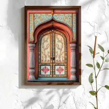 Tablou decorativ, NAL046-70, MDF, Lemn masiv, Multicolor imagine