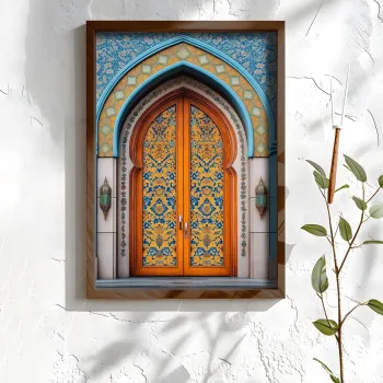 Tablou decorativ, NAL047-46, MDF, Lemn masiv, Multicolor imagine
