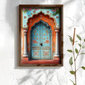 Tablou decorativ, NAL049-70, MDF, Lemn masiv, Multicolor imagine