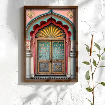 Tablou decorativ, NAL050-70, MDF, Lemn masiv, Multicolor imagine