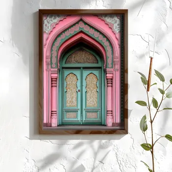 Tablou decorativ, NAL051-46, MDF, Lemn masiv, Multicolor imagine