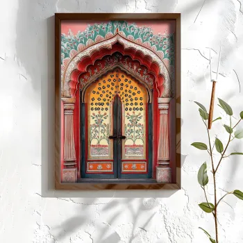 Tablou decorativ, NAL052-70, MDF, Lemn masiv, Multicolor imagine