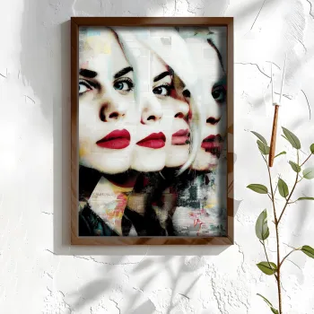 Tablou decorativ, NAL057-70, MDF, Lemn masiv, Multicolor imagine