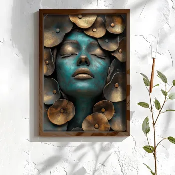 Tablou decorativ, NAL066-46, MDF, Lemn masiv, Multicolor imagine