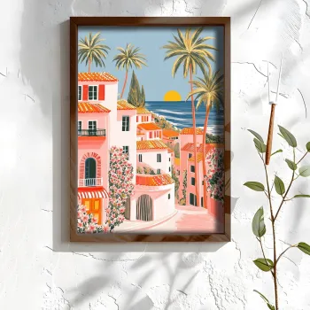 Tablou decorativ, NAL092-70, MDF, Lemn masiv, Multicolor imagine