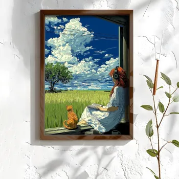 Tablou decorativ, NAL095-70, MDF, Lemn masiv, Multicolor imagine