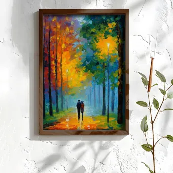 Tablou decorativ, NAL113-46, MDF, Lemn masiv, Multicolor imagine