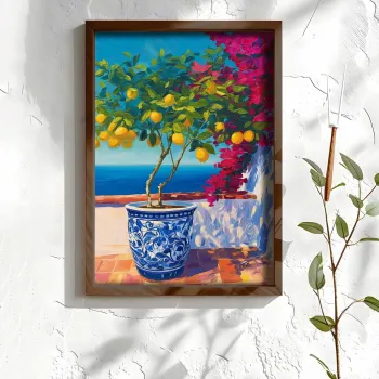 Tablou decorativ, NAL114-46, MDF, Lemn masiv, Multicolor imagine