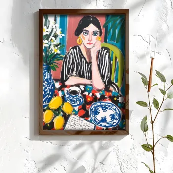 Tablou decorativ, NAL124-70, MDF, Lemn masiv, Multicolor imagine