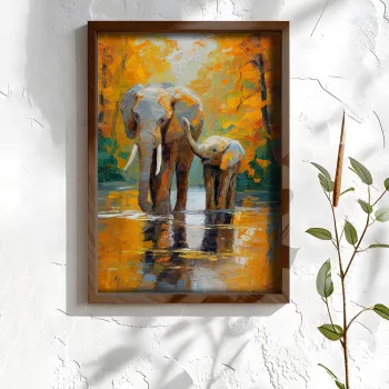 Tablou decorativ, NAL148-46, MDF, Lemn masiv, Multicolor imagine