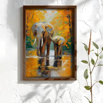 Tablou decorativ, NAL148-46, MDF, Lemn masiv, Multicolor imagine