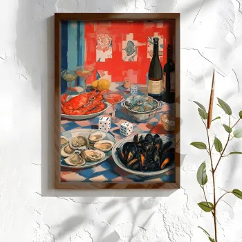 Tablou decorativ, NAL162-70, MDF, Lemn masiv, Multicolor imagine