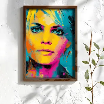 Tablou decorativ, NAL168-46, MDF, Lemn masiv, Multicolor imagine