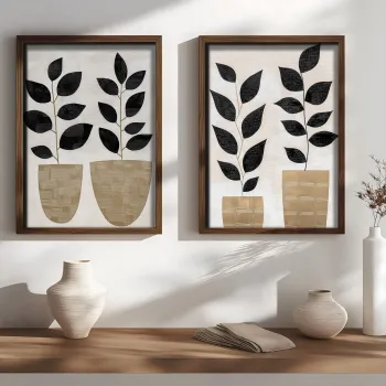 Tablou decorativ, NAL193-70, MDF, Lemn masiv, Multicolor imagine