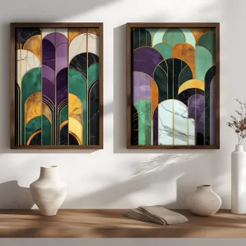 Tablou decorativ, NAL195-46, MDF, Lemn masiv, Multicolor imagine