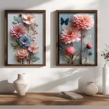 Tablou decorativ, NAL198-46, MDF, Lemn masiv, Multicolor imagine