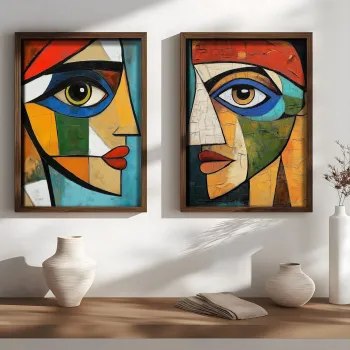 Tablou decorativ, NAL201-46, MDF, Lemn masiv, Multicolor imagine