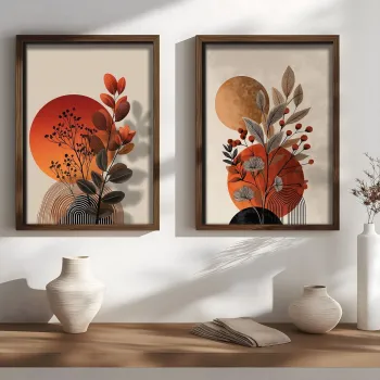 Tablou decorativ, NAL206-70, MDF, Lemn masiv, Multicolor imagine