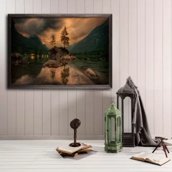 Tablou decorativ, Nature, Lemn, Lemn, Multicolor imagine