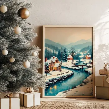 Tablou decorativ, Nwyearsngmdl1, MDF, Multicolor imagine
