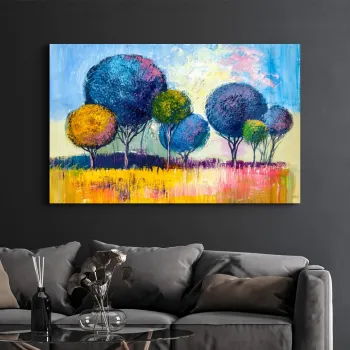 Tablou decorativ, OGLS-5051, Dimensiuni: 70 x 110 cm, Multicolor imagine