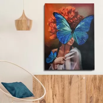 Tablou decorativ, OP1674917614, Canvas, Cadru: 100% LEMN (grosime: 3 cm), Multicolor imagine