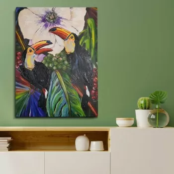 Tablou decorativ, OP2013369461, Canvas, Cadru: 100% LEMN (grosime: 3 cm), Multicolor imagine