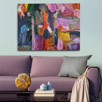 Tablou decorativ, OP538180111, Canvas, Cadru: 100% LEMN (grosime: 3 cm), Multicolor imagine