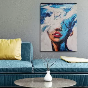 Tablou decorativ, OP73021, Canvas, Cadru: 100% LEMN (grosime: 3 cm), Multicolor imagine