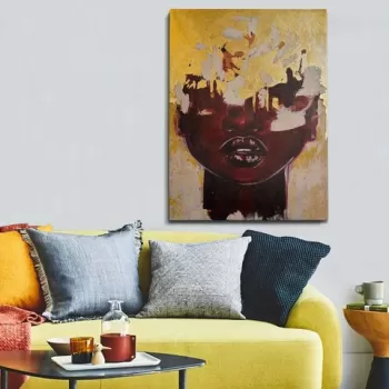 Tablou decorativ, OPG1561456, Canvas, Cadru: 100% LEMN (grosime: 3 cm), Multicolor imagine