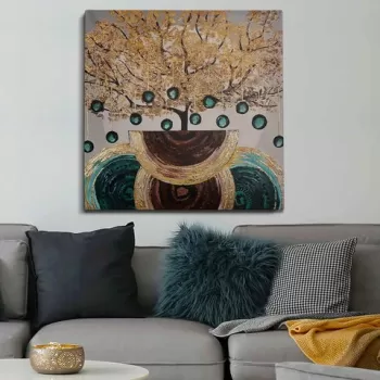 Tablou decorativ, OPG1730800570, Canvas, Cadru: 100% LEMN (grosime: 3 cm), Multicolor imagine