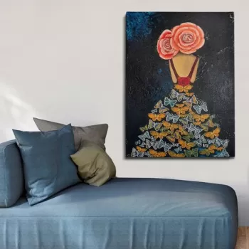 Tablou decorativ, OPG2055504995, Canvas, Cadru: 100% LEMN (grosime: 3 cm), Multicolor imagine