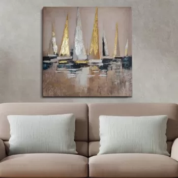 Tablou decorativ, OPG45372, Canvas, Cadru: 100% LEMN (grosime: 3 cm), Multicolor imagine