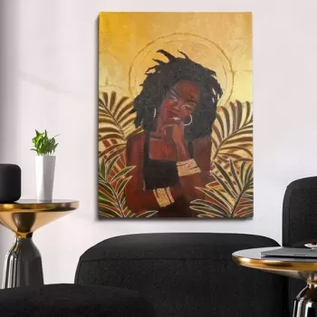 Tablou decorativ, OPG46123, Canvas, Cadru: 100% LEMN (grosime: 3 cm), Multicolor imagine