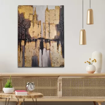 Tablou decorativ, OPG981670011027, Canvas, Cadru: 100% LEMN (grosime: 3 cm), Multicolor imagine