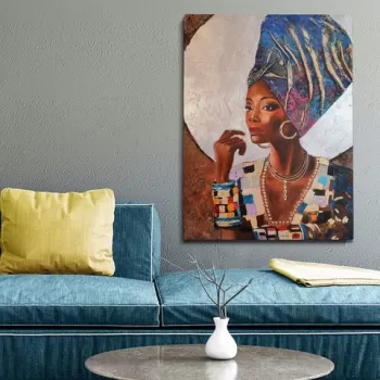 Tablou decorativ, OPL12586, Canvas, Cadru: 100% LEMN (grosime: 3 cm), Multicolor imagine