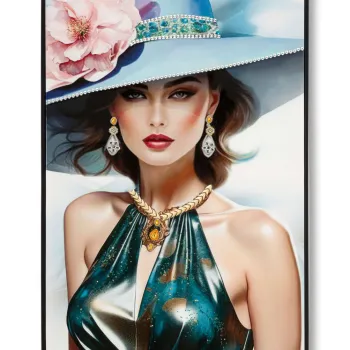 Tablou decorativ Pam -A, Mauro Ferretti, 62x92 cm, lemn de pin/canvas pictat si lacuit, multicolor imagine