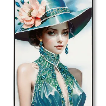 Tablou decorativ Pam -B, Mauro Ferretti, 62x92 cm, lemn de pin/canvas pictat si lacuit, multicolor imagine