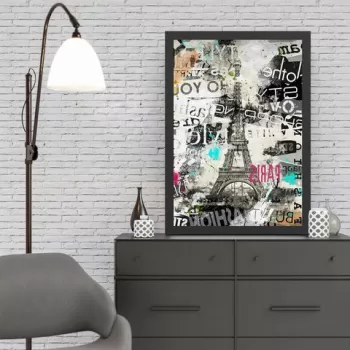 Tablou decorativ, Paris (35 x 45), MDF , Polistiren, Multicolor imagine