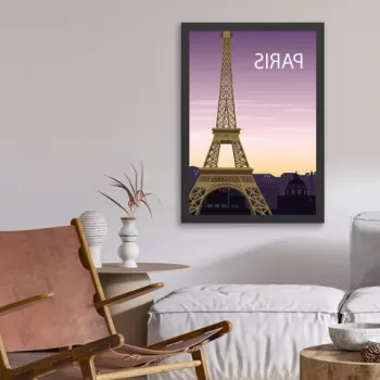 Tablou decorativ, Paris 6 (55 x 75), MDF , Polistiren, Multicolor imagine