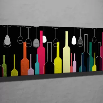 Tablou decorativ, PC044, Canvas, 30 x 80 cm, Multicolor imagine