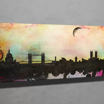 Tablou decorativ, PC072, Canvas, 30 x 80 cm, Multicolor imagine