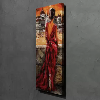 Tablou decorativ, PC101, Canvas, 30 x 80 cm, Multicolor imagine