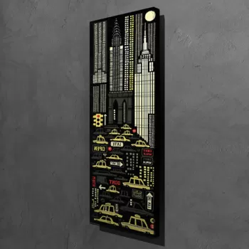 Tablou decorativ, PC104, Canvas, 30 x 80 cm, Multicolor imagine