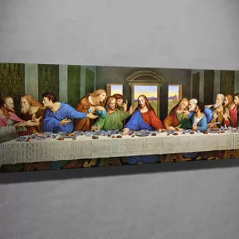 Tablou decorativ, PC140, Canvas, Lemn, Multicolor imagine